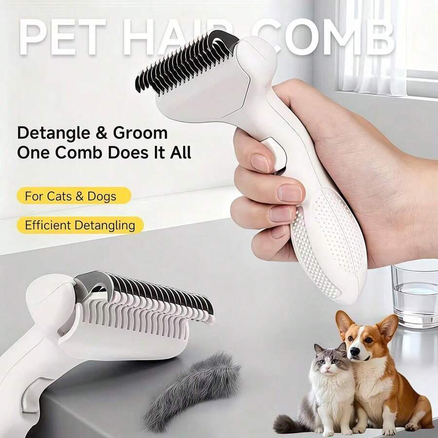 宠物梳毛梳，幼犬护理，狗狗用品，适用于猫狗的美容刷，对长毛和短毛宠物（包括幼犬和幼猫）均有效，狗狗美容用品，狗狗必备 - 查看 1