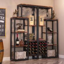 Tribesigns Wine Rack - Freestanding Floor, 5-Tier With Glass Holder, Industrial Shelf, Cabinet For Bar, Kitchen, Dining Room (Rustic) - Brown - View 3