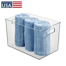 Large Clear Plastic Storage Bin For Bathroom Or Vanity, Organizer For Hair Tools & Shampoo Bottles - Packof1 - View 3