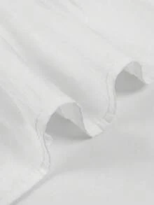 Áo kiểu nữ tay dài màu trơn, phối ren, viền bèo nhún, thích hợp cho mùa xuân/hè. - trắng - Xem 6