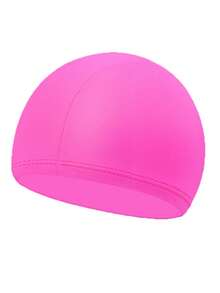 Bonnet de bain noir imperméable pour le fitness, bonnet de bain en tissu, bonnet de bain en tissu confortable sans pression, tissu à haute élasticité qui ne comprime pas la tête, bonnet de bain haut de gamme - Multicolore - Voir 9
