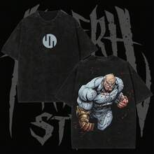 2000s Cosmic Villain Conquest Inspired Graphic T-Shirt – Invincible Viltrumite Empire Comic Tee, Vintage Washed Black Cotton Shirt, Unisex Streetwear Front & Back Print, Gift For Fan, Gift For Him,Cosplay - 黑色 - 查看 1