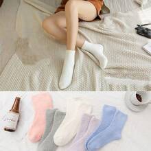 Meias Femininas de Inverno Cano Médio Grosso Termica Peluciada Quente Para Dormir e Ficar 35-40 - Multicolorido - Visão 3