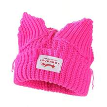 1 chiếc mũ len nữ thời trang in logo xe hơi, thích hợp để đội hàng ngày vào mùa thu/đông. - Nhiều màu - Xem 4