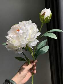 1pc High Quality Vintage Peony Artificial Flower, Home Decor Ornament, Wedding Aisle Flower Party Packs,Room,Home,Wall,Bathroom,Bedroom,Room Decoration Stuff,Desk Accessories,Wedding Items,Wedding,Living Room,Office,Kitchen,Party Favors,Bridesmaid Gi - Multicolor - View 16