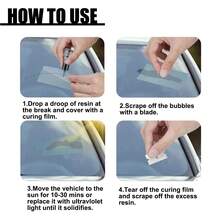 rayhong Windshield Crack Repair Liquid, Crack Fissure Repair Agent, Glass Bonding Liquid, Invisible Repair Kit - A - View 3