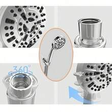 Der Handbrausekopf verfügt über 10 Strahlarten und wird mit einem 1,5 Meter langen Edelstahl-Schlauch geliefert – eine wassersparende Konstruktion mit einem G1/2-Zoll-Anschluss für flexible und komfortable Nutzung. - Einzeldusche - Übersicht 6