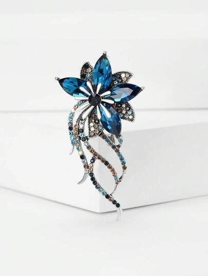 Luxury Rhinestone Flower Brooches - Lapel Pins For Women Unisex Casual Party Jewelry Accessories / Friends Gifts Badges Decoration