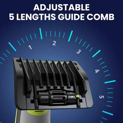 5-In-1 Guide Comb Guard Fit For One Blade QP2520 QP2530 QP2620 QP2630 QP2724 QP2834 Beard Trimmer 1-5mm Adjustable
