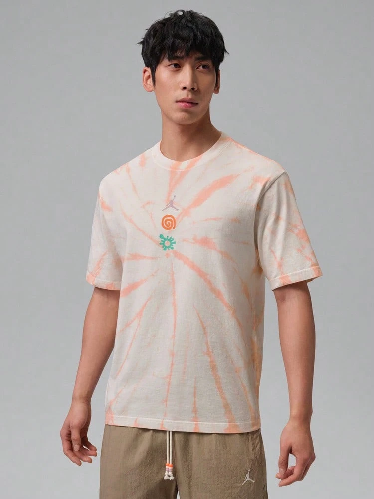 Áo thun nam Jordan Brooklyn kiểu dáng rộng, nhuộm tie-dye, họa tiết graffiti IF3158-133 - cánh buồm trắng - Xem 1