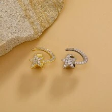 14K镀金镶钻牙套，2件装嘻哈风牙套，含适配工具，男女通用定制镶钻假牙套 - 彩色 - 查看 15