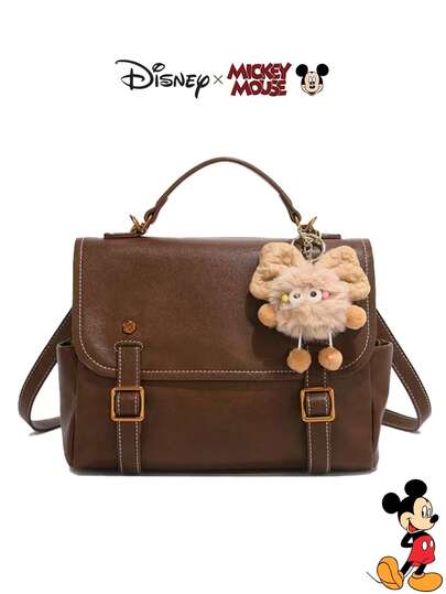 Disney 迪士尼官方授权时尚大容量棕色背包，适合工作、上学、通勤、旅行和携带笔记本电脑