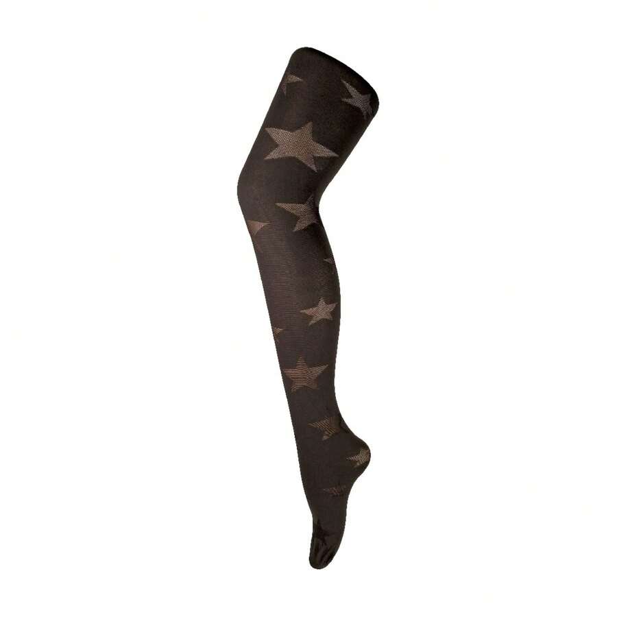 Sock Snob Sock Snob - Ladies Thick Coloured 80 Denier Opaque Patterned Winter Fashion Tights - 星棕色 - 查看 1