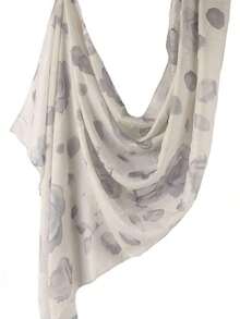1pc Women's Scarf, Bohemian Purple Camellia Pattern, Watercolor, Marble, Ripple, Tie-Dye Print, Suitable For Daily Wear - 粉色 - 查看 3