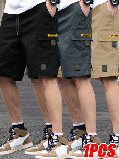 Men's New Cargo Shorts, Large Pocket Design, Casual Outdoor & Work Wear