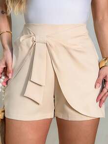 Women's Shorts/Tailored/Wide-Leg Pants/Summer/Elegant/S9812 - 米 - 查看 4