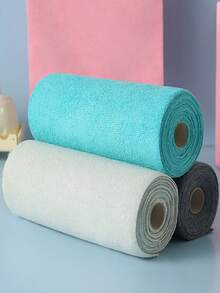 1 Cuộn (20 tờ) Khăn lau vi sợi tái sử dụng 7,87" x 7,87", Khăn lau nhiều màu có thể xé rời, Khăn lau xe hơi bằng vi sợi có thể giặt, Khăn lau đa năng thấm hút tốt, Khăn lau bát đĩa, Khăn lau bếp, Khăn lau mềm, Vật tư vệ sinh, Dụng cụ vệ sinh - Nhiều màu - Xem 3