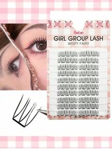 100 cụm mi giả siêu mỏng hình chữ V 3 chiều, độ dài hỗn hợp 9-12mm, mi giả tự nhiên mềm mại, dạng sợi mảnh, có thể tái sử dụng, dùng để nối mi tự làm cho trang điểm hàng ngày và dự tiệc. - Xem 9