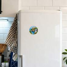 Turkish Riviera In A Blossom Badge – Raised Relief Fridge Decor Featuring Ancient Harbor, Mediterranean Coast & "Antalya Turkiye" Lettering - Antalya - View 4