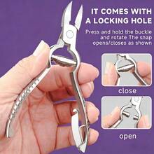 1个重型指甲钳，可剪厚硬指甲，足部护理工具角质层钳，不锈钢修脚器 - 指甲鉗 - 查看 2