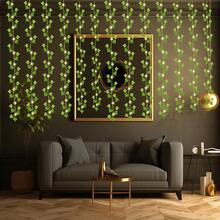 1PC, 90LED Ivy Vine Fairy String Lights Artificial Greenery Garland Leaf Curtain Lights 8 Lighting Modes USB Powered Hanging Plant Lights For Bedroom Wall Garden Patio Wedding Party Christmas Holiday Indoor Outdoor Decor (Without Battery) - LED String Light - 查看 7