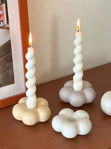 Cute Ceramic Flower Candle Holder, Centerpiece Decor For Dining Table, Home Decor, Wedding Party, Living Room. Suitable As Islamic Eid Al-Adha Gift And Decoration, Also Great For Classroom, Office, Back To School, Graduation, Anniversary, Valentine's Day, Women's Gift, Wedding Gift - Multicolor - View 8