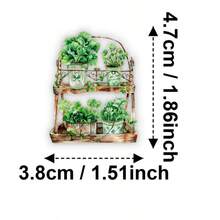 50张盆栽植物贴纸，PET透明材质，室内植物装饰贴纸，适用于手账、笔记本、家居装饰、咖啡杯、剪贴簿等。 - 50pcs - 查看 6