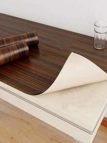 1 Rollo de papel tapiz autoadhesivo de grano de madera de material de vinilo para renovación de gabinetes de cocina, muebles, fondo, decoración de pared de dormitorio y cocina, a prueba de agua y humedad, estilo moderno - YM - Ver 6