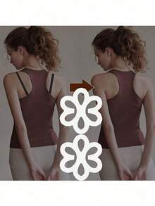 12/6pcs Flower, Butterfly, Heart, Geometric Pattern (ABS Resin) Bra Strap Adjustable Non-Slip Buckle, Suitable For All Seasons - Multicolor - View 9