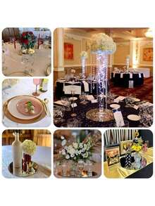 1pc Acrylic Circular Mirror Dining Mat, Silver Shatterproof Mirror Coaster, Circular Wedding Mirror Wall Sticker, Party Wedding Desktop Candle Tray, Candle Holder, Suitable For Center Decoration And Wedding Decoration - Multicolor - View 5