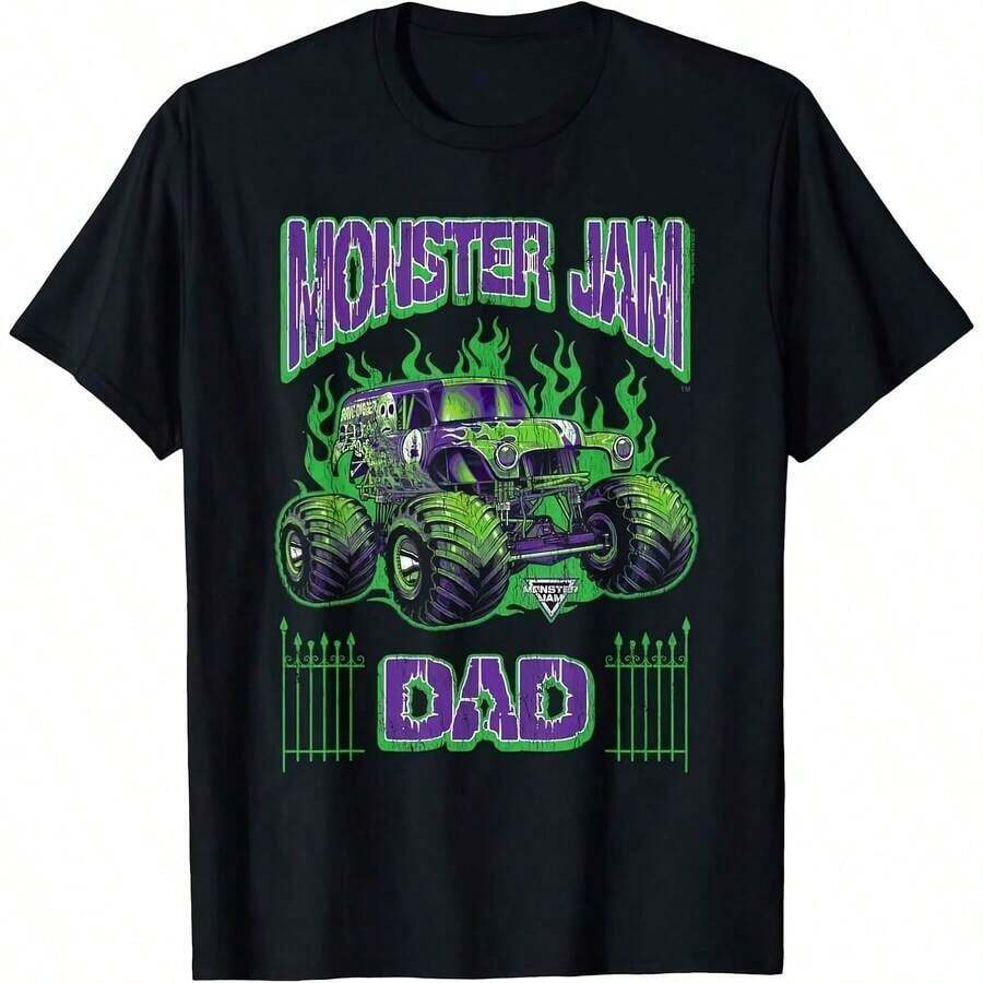 Summer Outfits For WomenMonster Jam Dad Family Motorsports T-Shirtsummer Outfits For Womensummer Outfits For Women,Summer Tops - màu đen - Xem 1