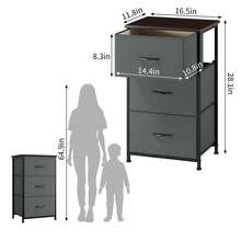 Dressers & Chests Of Drawers - 灰色圖案 + 黑色 - 查看 2