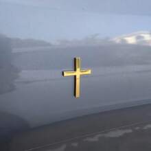 1pc Multi-Color 3D Cross Car Sticker, Personalized 3D Decorative Sticker For Vehicle, Dedicated Car Body Exterior Sticker, Faith Style Car Decal Accessory, Firmly Adhesive, Enhancing Car Aesthetics - 1pc 3D Cross Sticker - View 9