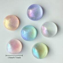 6/10/15pcs Cute Glitter Semi-Circular Refrigerator Magnets, Starry Glitter Semi-Sphere Magnetic Fridge Magnets, Beautiful Shiny Decorative Magnets For Kitchen Home Decor, Room Decoration - Multicolor - View 4