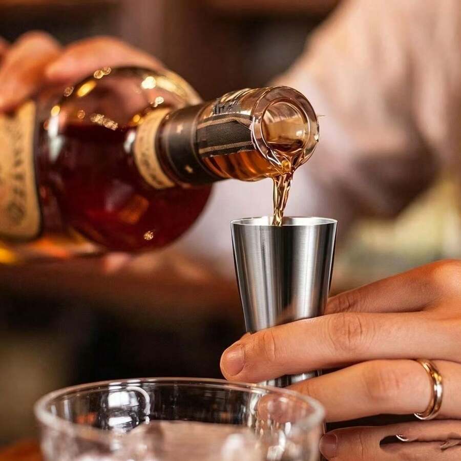 Cốc đong định lượng hai đầu bằng thép không gỉ, cốc đong ounce, dụng cụ pha chế cocktail, dụng cụ đo ounce. - Xem 1