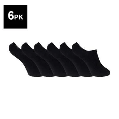 Sock Snob Sock Snob - 6 Pack Ladies Breathable Anti Sweat Odour Bamboo No Show Trainer Liner Ankle Socks With Heel Grip
