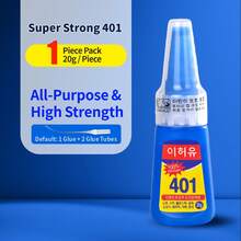 1/2 cuộn keo 401 siêu khô, bền lâu, ít mùi, không tẩy trắng, thích hợp cho sửa chữa đồ thủ công, giày dép DIY, da, cao su, kim loại, thủy tinh, trang sức, mỹ thuật, chế biến gỗ, bảo dưỡng đồ nội thất, bộ mô hình, điện tử và đồ thủ công DIY - ABS, PC và nhựa cứng, v.v. Khô trong 15 giây và đi kèm với đầu bôi keo chính xác. - Keo siêu dính Hàn Quốc 401 - Xem 11