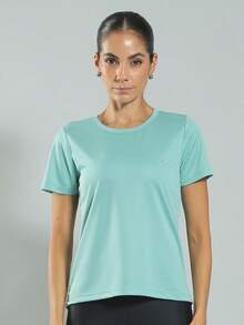 FITNATION Fitness T-Shirt With DRYFIT Technology For Quick Sweat Drying, Ideal For All Sports. - Light Green - View 3
