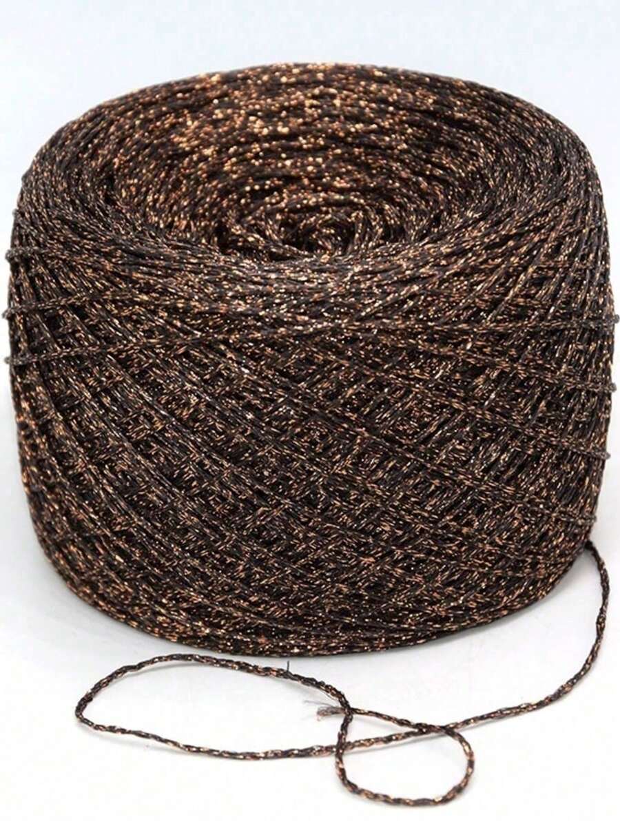 50g Hilo de crochet metálico dorado y plateado, brillante y hueco, hilo de bordado de encaje teñido a mano, adecuado para bolsos y muñecas DIY - Multicolor - Ver 1