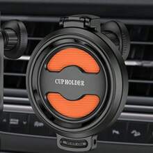 Foldable Adjustable Air Vent And Car Cup Holder, Suitable For Air Vent And Dashboard, Space-Saving Beverage Storage Rack With Adjustable Arm For Cans, Bottles, Coffee, Tea, Etc., Fits Most Car Models (Easy Installation) - A - View 10