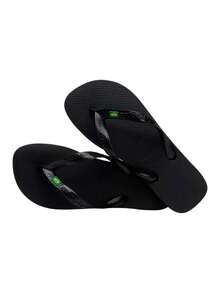 "HAVAIANAS Unisex Grey Flip Flops - Timeless Comfort With 100% PVC Straps & -Durable- Rubber Sole, Available In Sizes 39/40 To 45/46 - Perfect For All Seasons, SS24/SS25 Collection - Ideal For Beach Or Casual Wear, Ensuring Long-Lasting Durability & Style - Experience Exceptional Footwear Versatility With These Stylish, High-Quality Sandals - A Must-Have For Your Year-Round Wardrobe" Blanco - 黑色 - 查看 4