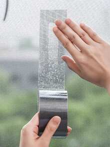 1 Roll Waterproof Self-Adhesive Mesh Window Repair Tape, Insect Proof Net Hole Repair, Dorm Door/Curtain Mesh Window Repair Strong Adhesive, Suitable For Fabric, Anti-Tear And Insect Proof Mesh Repair - A - View 1