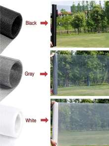 Black Window Screen Mesh Fiberglass DIY Window Mesh Replacement Durable Not Easy To Tear Door Screen For Flies Mosquitoes Provention - Black - View 7