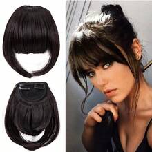 Synthetic Fake Hair Bangs 2Clips In Hair Extension Neat Front Fake Fringe False Hairpiece For Women Clip In Bangs - Multicolor - View 2