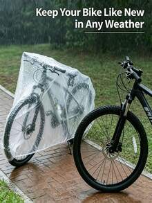Outdoor Disposable Bicycle Cover - Crafted From A Transparent, Waterproof, And High-Strength Material - It Offers Comprehensive Protection Against Harsh Weather Conditions. - Multicolor - View 1