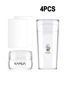 KAMUA French Nail Stamping Kit, 2 Sizes Suitable For Almond/Square/Coffin Nails And Toes, Home Manicure DIY Salon Gift For Girls - Clear - View 6