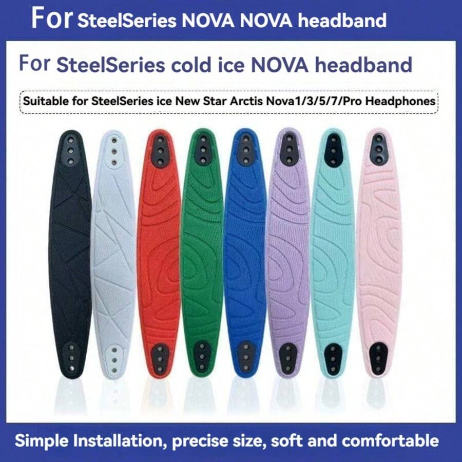 1 个替换头带，兼容 Arctis Nova 1/3/5/7/Pro、Arctis Nova 7、7X、7P、Nova 3、1P 和 1X 耳机；优质替换头带垫 - 查看 1