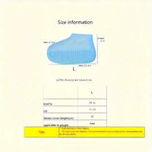 1 Pair Reusable Waterproof Anti-Slip Shoe Covers, Suitable For Men And Women, Elastic And Easy To Clean - A - View 11