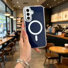 Funda de carga magnética compatible con Samsung Galaxy S26 Ultra, S25 Ultra, S25 FE, A57, A37, A17, A56, A36, A26, A16, A15, A35, A55, cubierta protectora delgada de acrílico - Azul - Ver 5