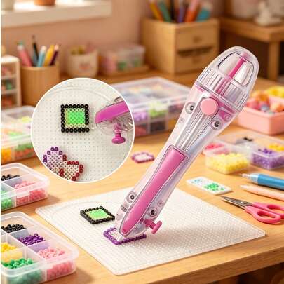 5毫米热熔珠笔套装，适合节日DIY、串珠工艺美术套装，可用作圣诞节和生日礼物